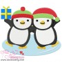 Christmas Penguins-1 Embroidery Design Pattern-1