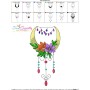 Dream Catcher Flowers And Moon-5 Embroidery Design Pattern-3