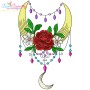 Dream Catcher Flowers And Moon-2 Embroidery Design Pattern-1