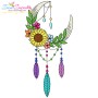 Dream Catcher Flowers And Moon Embroidery Design Bundle-4