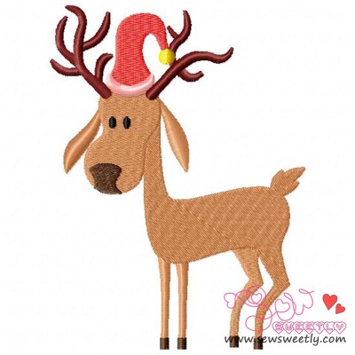 Reindeer-1 Embroidery Design Pattern-1