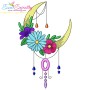 Dream Catcher Flowers And Moon Embroidery Design Bundle-9