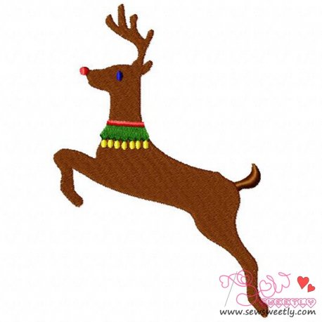 Reindeer-2 Embroidery Design Pattern-1