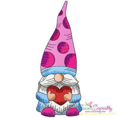 Valentine Gnome-10 Embroidery Design Pattern-1