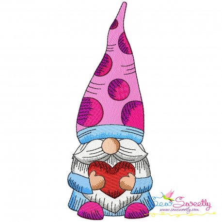 Valentine Gnome-10 Embroidery Design Pattern