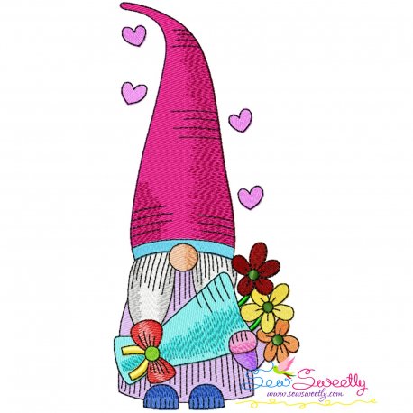 Valentine Gnome-7 Embroidery Design Pattern