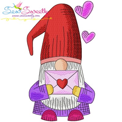 Valentine Gnome-6 Embroidery Design Pattern-1