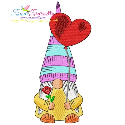 Valentine Gnome-5 Embroidery Design Pattern-1