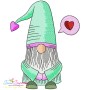Valentine Gnome-1 Embroidery Design Pattern-1