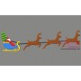 Santa Sleigh Christmas Tree Embroidery Design Pattern-1