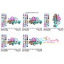 Valentine Truck Heart Lock Key Embroidery Design Pattern-2
