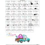 Valentine Truck Heart Lock Key Embroidery Design Pattern-3