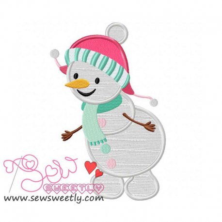 Snowman-1 Applique Design Pattern-1