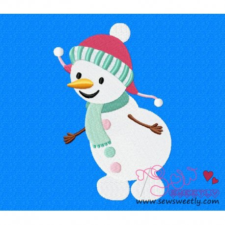 Snowman-1 Embroidery Design Pattern-1