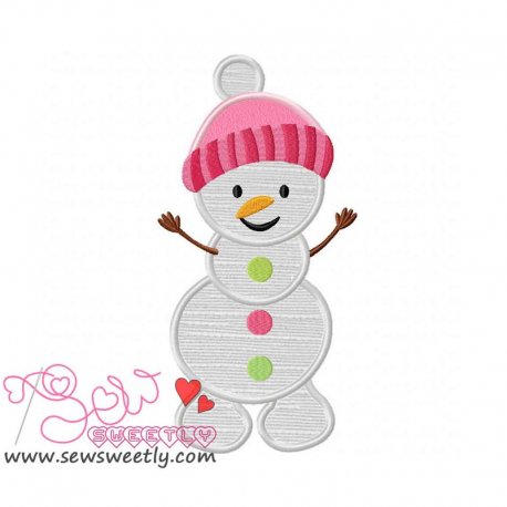 Snowman-2 Applique Design Pattern-1
