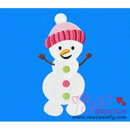 Snowman-2 Embroidery Design Pattern-1