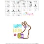 Happy Easter Chocolate Bunny Eggs Applique Design Pattern-3