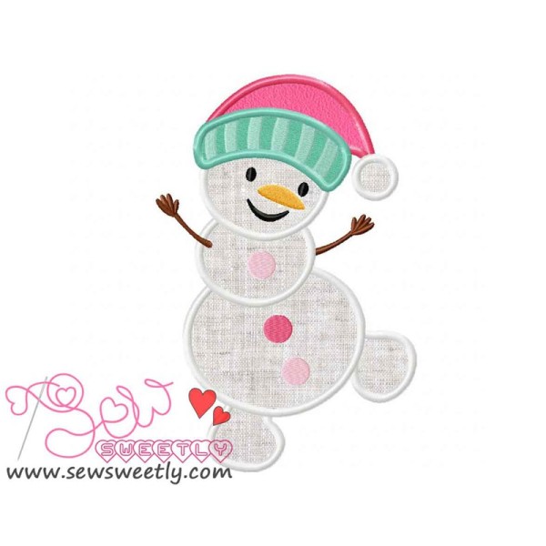 Snowman-4 Applique Design Pattern-1