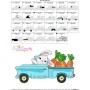 Easter Bunny Truck With Carrots Embroidery Design Pattern-3
