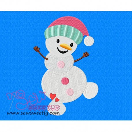 Snowman-4 Embroidery Design Pattern-1