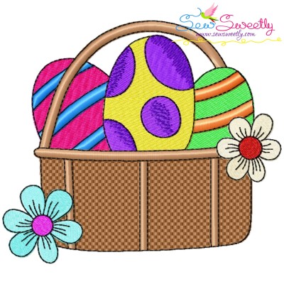 Easter Eggs Basket-3 Embroidery Design Pattern-1