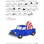 Easter Truck With Egg Embroidery Design Pattern-3