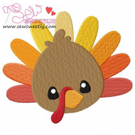 Cute Turkey Embroidery Design Pattern-1
