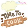 Time To Cook-1 Kitchen Lettering Applique Design- 1