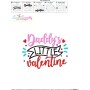 Daddy's Little Valentine Lettering Embroidery Design Pattern-3