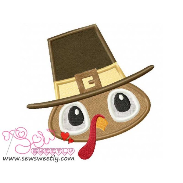 Pilgrim Turkey Boy Applique Design Pattern-1