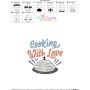Cooking With Love Kitchen Lettering Embroidery Design Pattern-3
