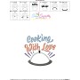 Cooking With Love Kitchen Lettering Applique Design Pattern-3