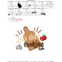 Let's Get Cooking Kitchen Lettering Embroidery Design Pattern-3