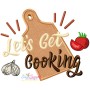 Let's Get Cooking Kitchen Lettering Applique Design Pattern-1
