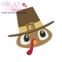 Pilgrim Turkey Boy Embroidery Design Pattern-1