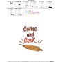Come And Cook Kitchen Lettering Embroidery Design Pattern-3