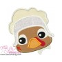 Pilgrim Turkey Girl Applique Design Pattern-1