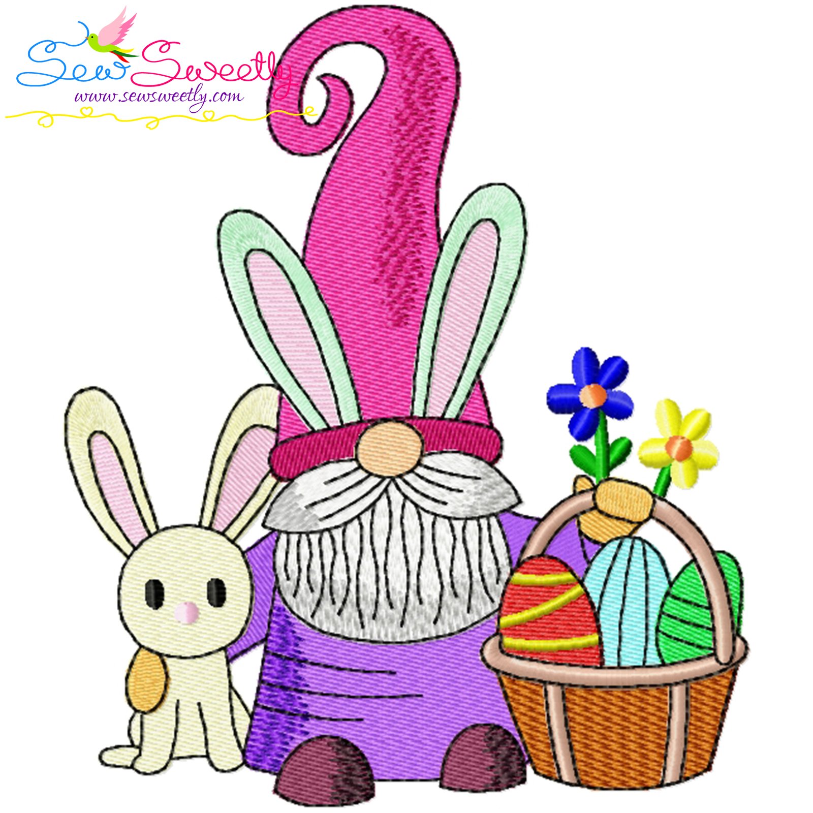 Easter gnome and bunny10 embroidery design  sew sweetly Easter gnome and bunny10 embroidery design  sew sweetly