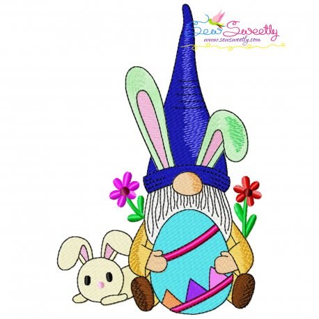 Easter Gnome And Bunny-8 Embroidery Design Pattern
