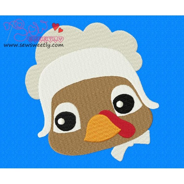 Pilgrim Turkey Girl Embroidery Design Pattern-1