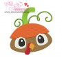 Pumpkin Top Turkey Embroidery Design Pattern-1