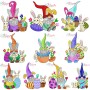 Easter Gnomes And Bunnies Embroidery Design Bundle-1