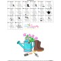 Spring Watering Can And Boots Embroidery Design Pattern-3