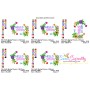 Hello Spring Flowers Frame-1 Embroidery Design Pattern-2