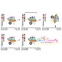 Spring Flowers Wheelbarrow-2 Embroidery Design Pattern-2