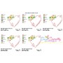 Mum Heart Floral Embroidery Design Pattern-2