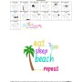 Eat Sleep Beach Repeat Summer Lettering Embroidery Design Pattern-3