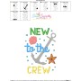 New To The Crew Summer Lettering Embroidery Design Pattern-3