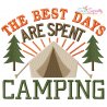 Best Days Are Spent Camping Lettering Embroidery Design Pattern-1
