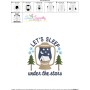 Let's Sleep Under The Stars Camping Lettering Embroidery Design Pattern-3